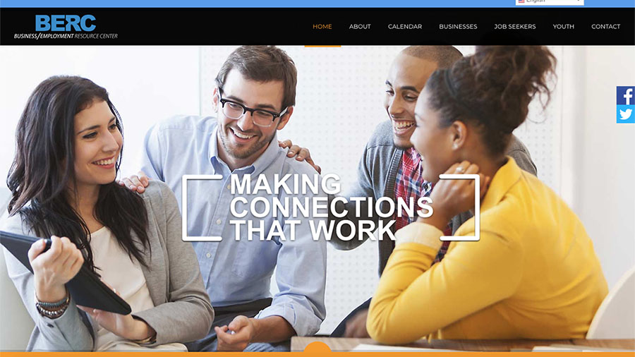 A website for Carroll County BERC displayed on a desktop computer.