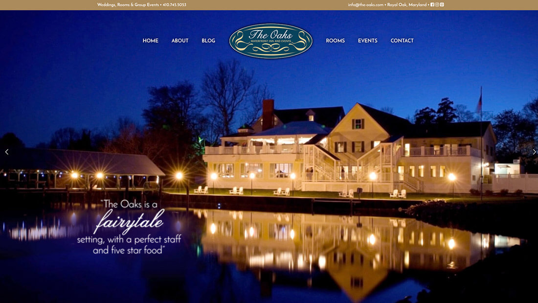 Another example of web design work by KōHN Creative for a Maryland client.